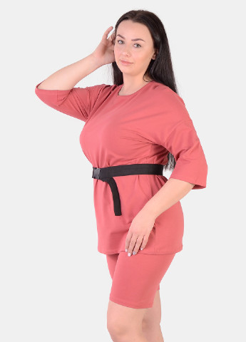 Теракотовий літній костюм жіночий літній NEL