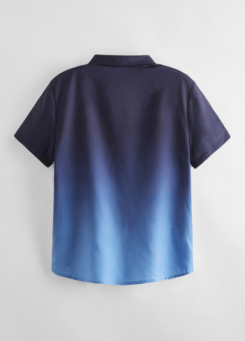 Синяя кэжуал рубашка с градиентным узором SHEIN