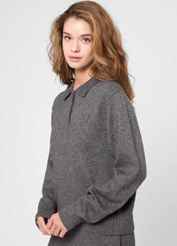 Серая женская футболка-поло PRPY меланжевая