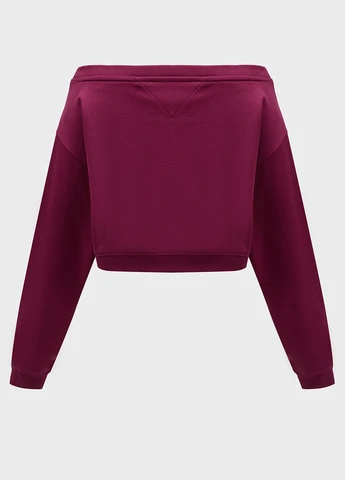 Вишневый свитшот Tommy Jeans однотонный вышивка (315050522)