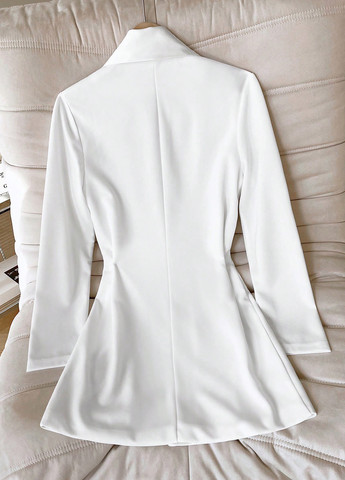 Белый женский жакет SHEIN однотонный - демисезонный