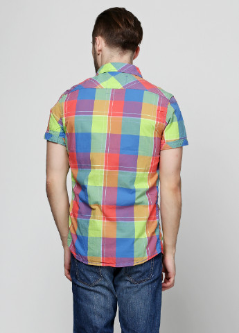 Цветная кэжуал рубашка в клетку Z-ONE MEN с коротким рукавом