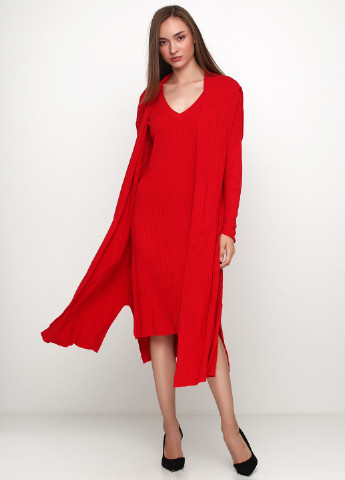 Червоний демісезонний комплект Beauty Women Комплект (накидка,платье)