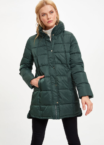 Темно-зелена зимня куртка DeFacto