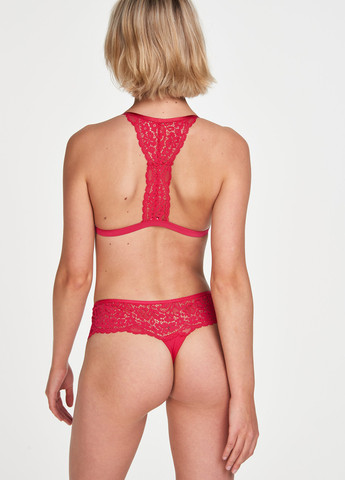 Розовый бралетт бюстгальтер Hunkemoller без косточек полиамид, кружево