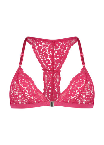 Розовый бралетт бюстгальтер Hunkemoller без косточек полиамид, кружево