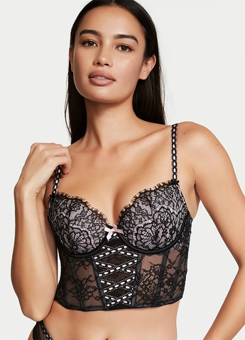 Черный демисезонный комплект (бюстгальтер, трусики) Victoria's Secret