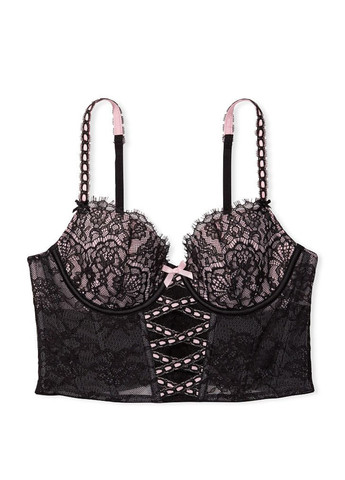 Черный демисезонный комплект (бюстгальтер, трусики) Victoria's Secret