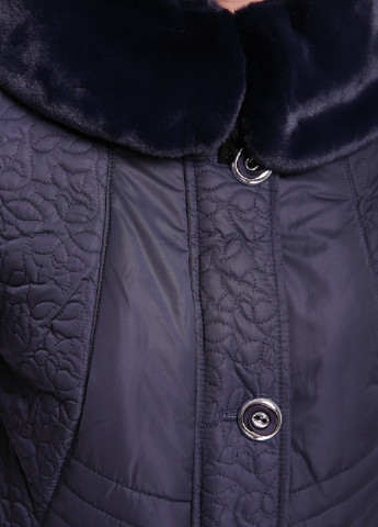 Синяя зимняя удлиненная куртка лилия Welltre