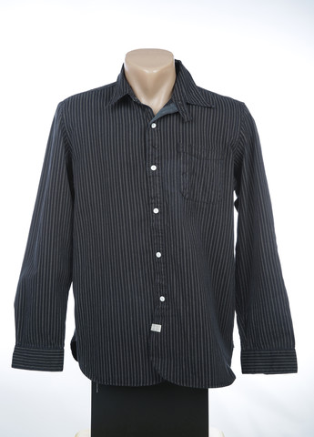 Черная кэжуал рубашка в полоску Ralph Lauren