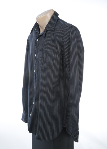 Черная кэжуал рубашка в полоску Ralph Lauren