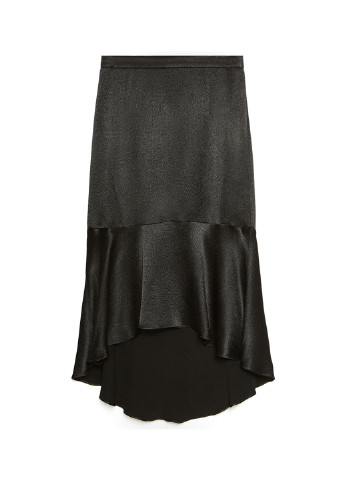 Черная кэжуал однотонная юбка Uterque годе
