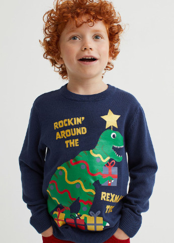 Джемпер з новорічним принтом для хлопчика H&M (251136229)