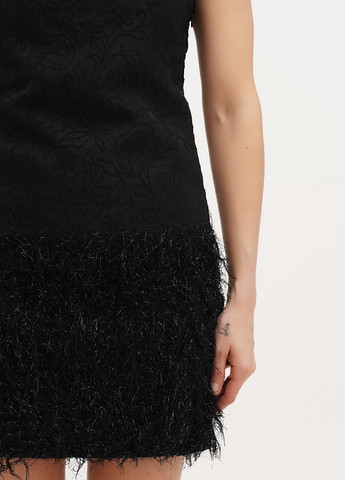 Чорна коктейльна сукня футляр Babylon однотонна