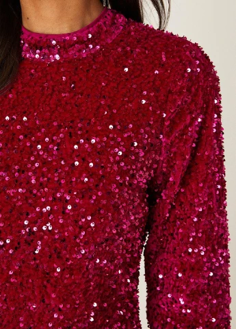 Фуксинова (кольору Фукія) коктейльна сукня з відкритою спиною Dorothy Perkins однотонна