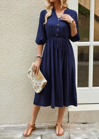 Темно-синя кежуал сукня Emery Rose однотонна