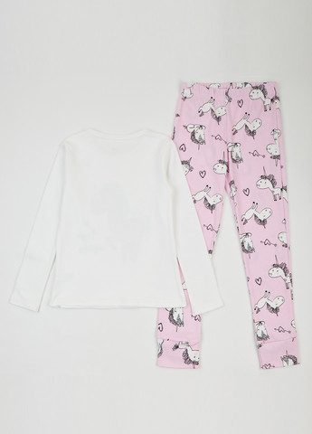 Комбинированная всесезон пижама (лонгслив, брюки) лонгслив + брюки Фламинго