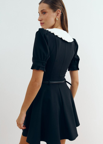 Чорна кежуал сукня кльош Gepur однотонна