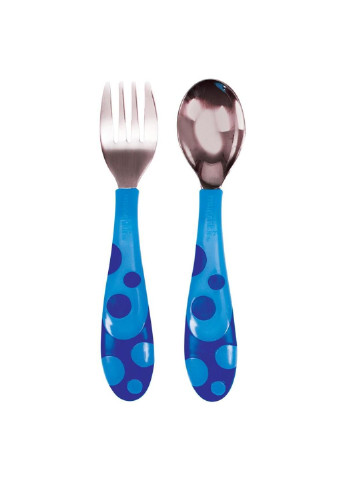 Набор детской посуды Ложка + вилка голубые Munchkin (252234957)