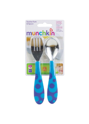 Набор детской посуды Ложка + вилка голубые Munchkin (252234957)
