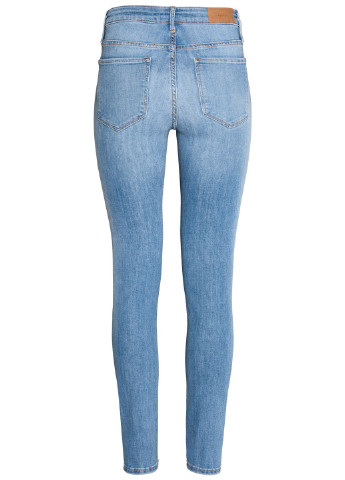 Джинси H&M однотонні блакитні джинсові бавовна