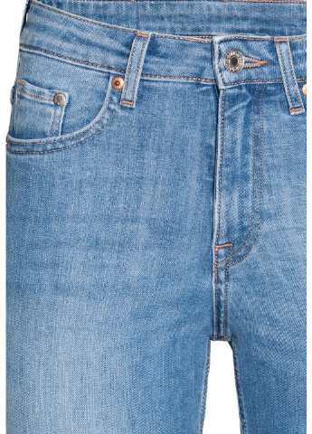 Джинси H&M однотонні блакитні джинсові бавовна