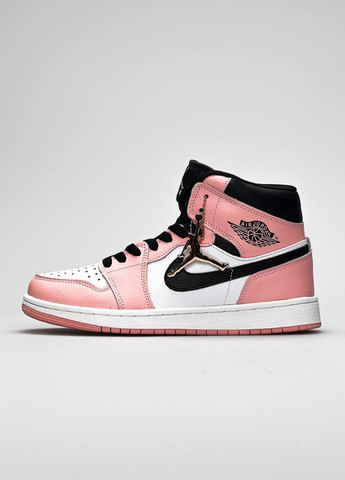 Цветные всесезонные кроссовки Nike Air Jordan High White Pink