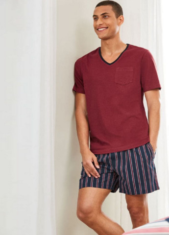 Пижама (футболка, шорты) Livergy футболка + шорты полоска комбинированная домашняя трикотаж, хлопок