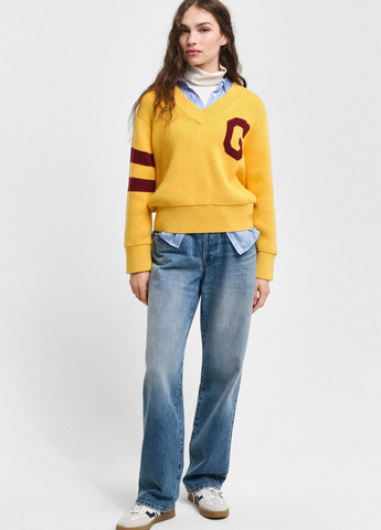 Жовтий зимовий пуловер пуловер Gant