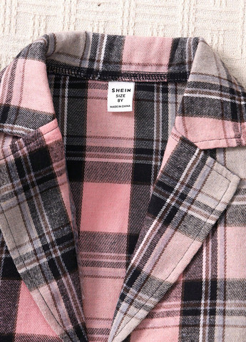 Світло-рожевий демісезонний костюм (жакет, спідниця, гольф) трійка SHEIN