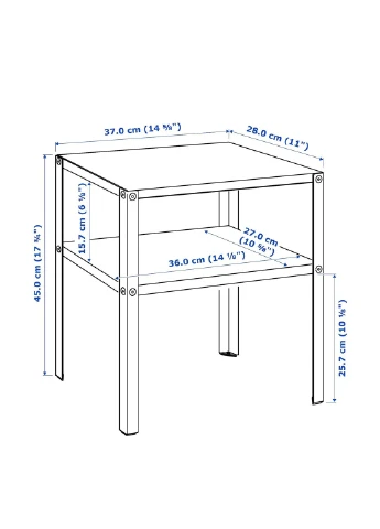 Столик, 45х37х28 см IKEA (266989006)