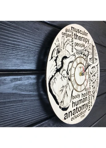 Тематические настенные часы из дерева «Анатомия» 7Arts (253566094)