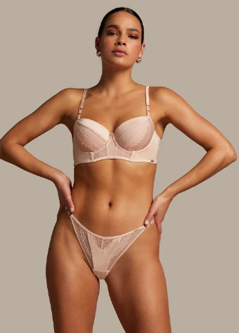 Пудровий бралетт бюстгальтер Hunkemoller без кісточок поліестер