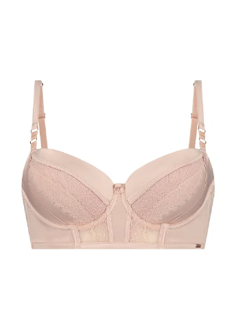 Пудровий бралетт бюстгальтер Hunkemoller без кісточок поліестер