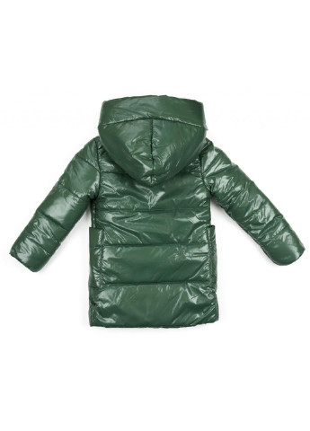 Оливковая демисезонная куртка удлиненная "felice" (19709-134-green) Brilliant