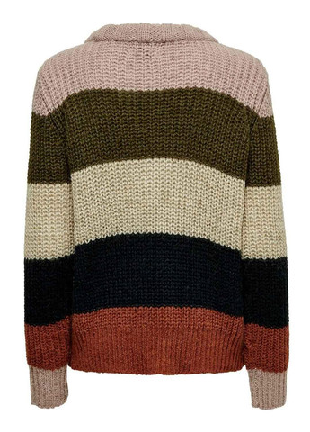Комбинированный зимний свитер джемпер Only