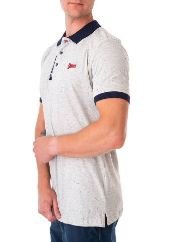 Серая футболка-поло для мужчин E-Bound с абстрактным узором