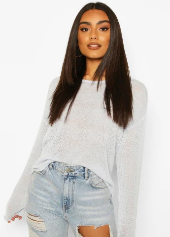 Блакитний демісезонний светр Boohoo