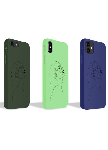 Чехол силиконовый Apple Iphone 8 plus Контурный минимализм (Contour minimalism) (6154-1788) MobiPrint (219777525)