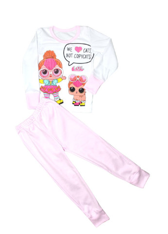 Розовая всесезон пижама (лонгслив, брюки) Blanka