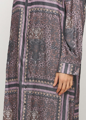 Сиреневое кэжуал платье рубашка NU DENMARK с абстрактным узором