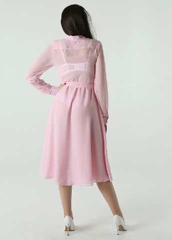 Рожева ділова сукня кльош Matkovska Design однотонна
