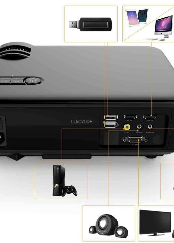 Портативный проектор видео проектор мини домашний кинотеатр HD TENKER 33-06 2400 Lum (9830215) Francesco Marconi (215796344)