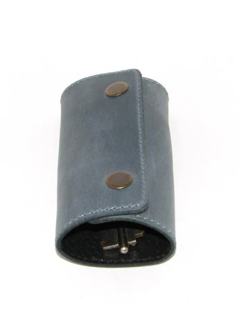 Подарочный набор №11 (ключница + обложка на права, ID паспорт) голубой DNK Leather (253942829)