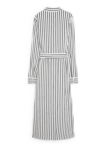 Білий кежуал сукня сукня-сорочка C&A в смужку