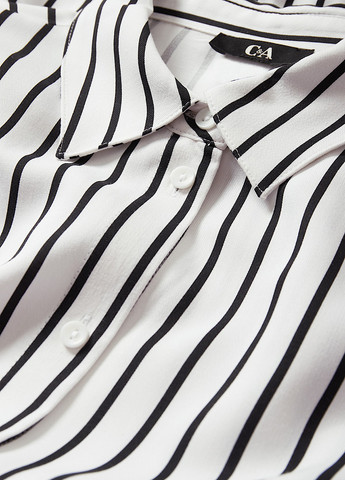 Білий кежуал сукня сукня-сорочка C&A в смужку