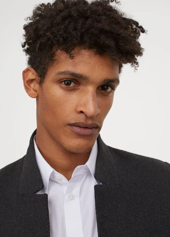 Белая классическая рубашка однотонная H&M