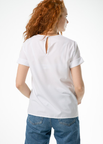Белая базовая блуза - футболка с коротким рукавом INNOE Блуза