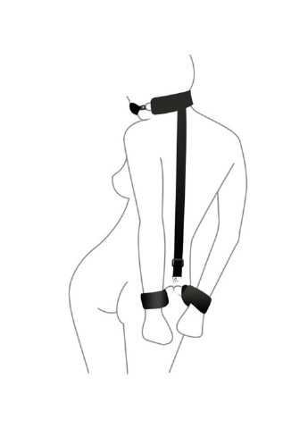 Кляп пластиковый шар с наручниками Handcuffed Gag Art of Sex (252383310)