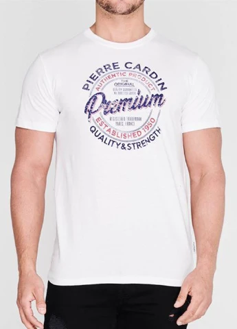 Біла футболка Pierre Cardin